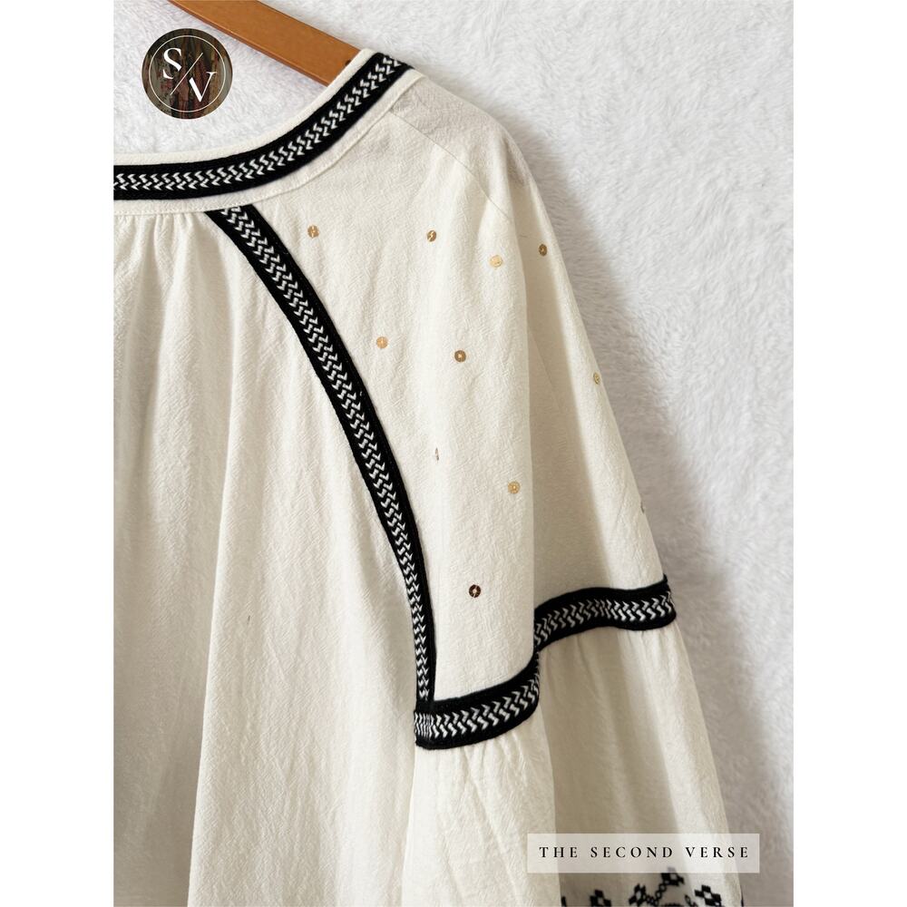 RD & Koko Free People Tallie Embroidered Cotton Tunic Size XL - Picture 9 of 9